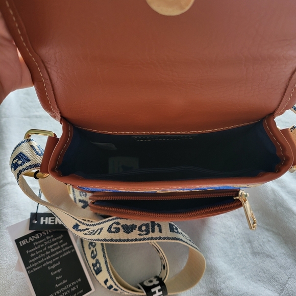 Blue and Brown Teddy Bear Crossbody Bag - Picture 9 of 11